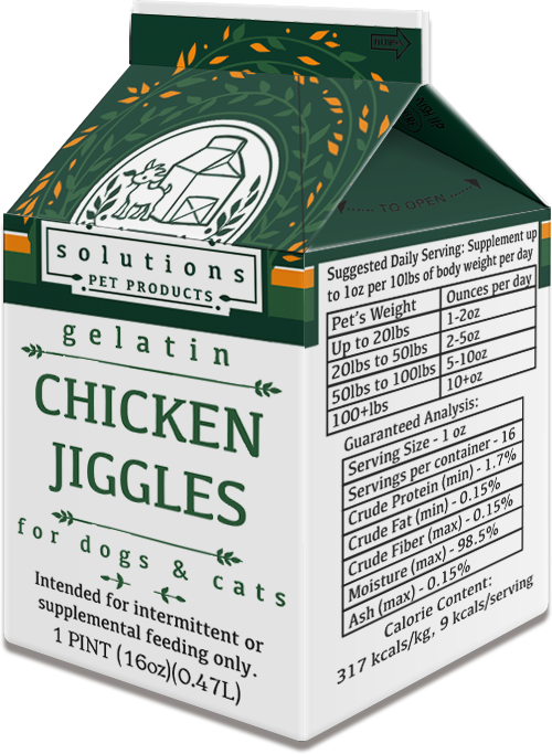 Solutions Pet Products Raw Gelatin Jiggles for dogs & cats