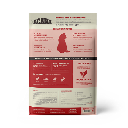 Acana Cat Indoor Entrée Adult Dry Cat Food