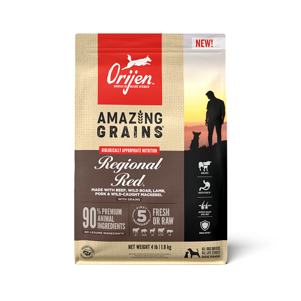 Orijen Amazing Grains Regional Red Dry Dog Food 4lb - Paw Naturals