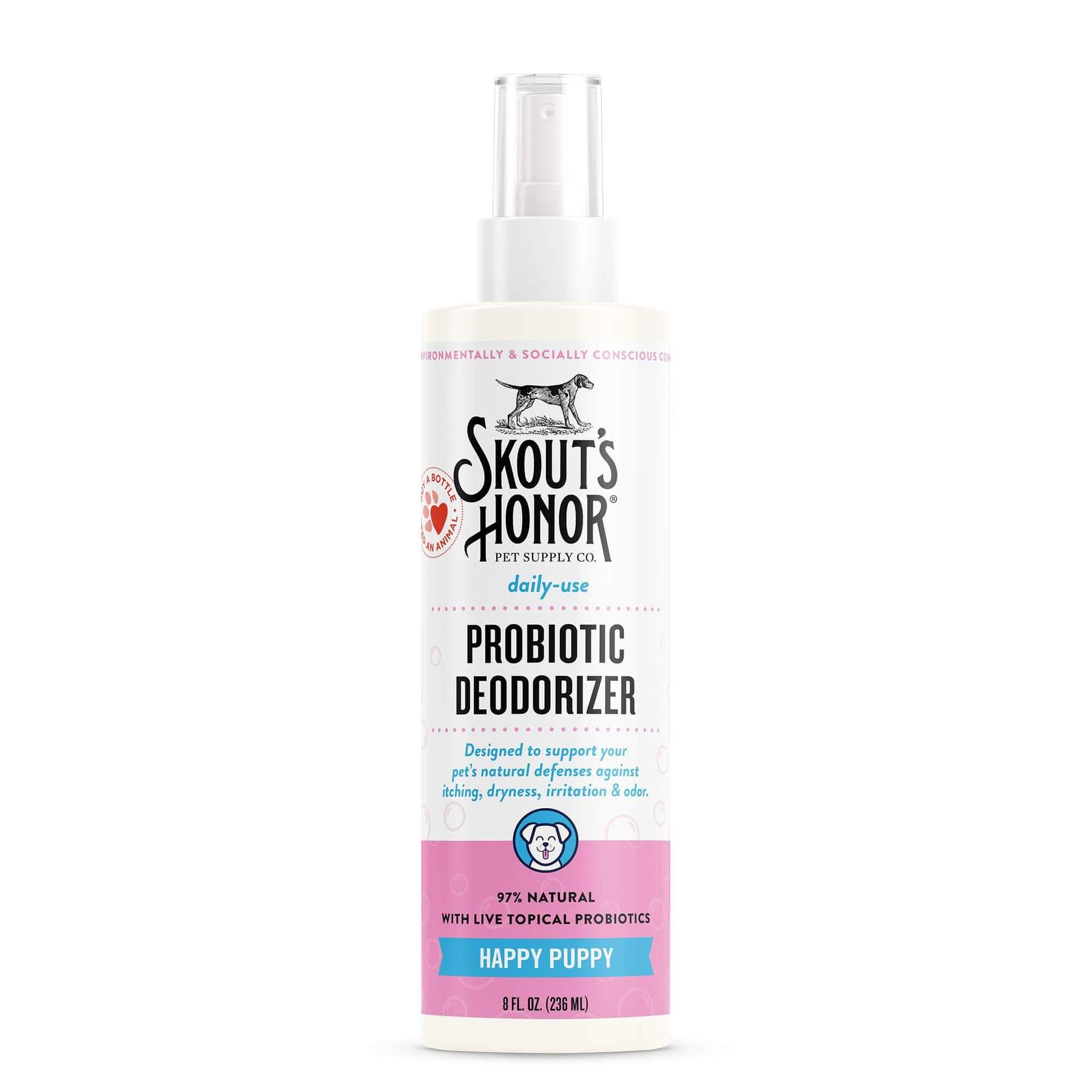 Skout's Honor Probiotic Deodorizing Spray Happy Puppy 8oz - Paw Naturals