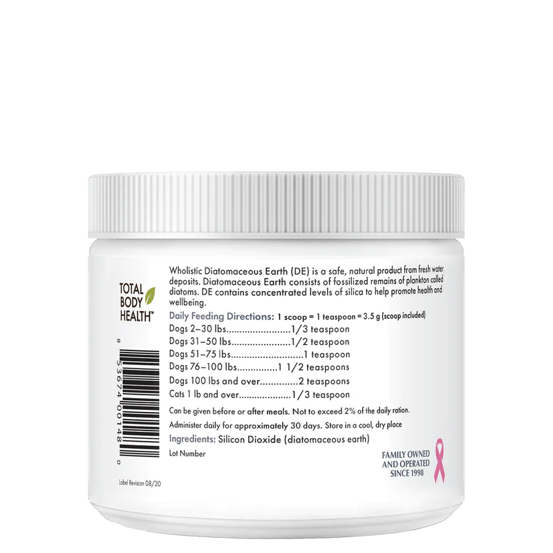 Wholistic Pet Organics Diatomaceous Earth 4.5oz - Paw Naturals