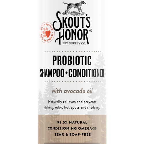 Skout's Honor Probiotic Shampoo + Conditioner Dog of the Woods (Sandalwood Vanilla) 16oz - Paw Naturals