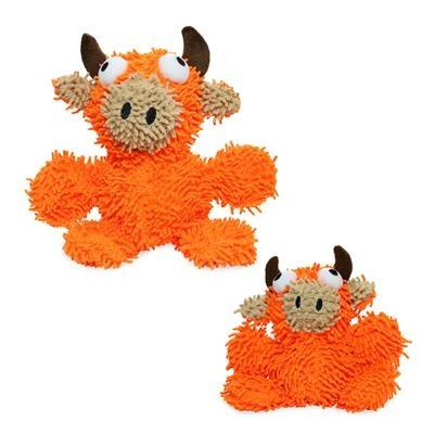 Mighty Microfiber Ball Bull Orange Dog Toy - Paw Naturals