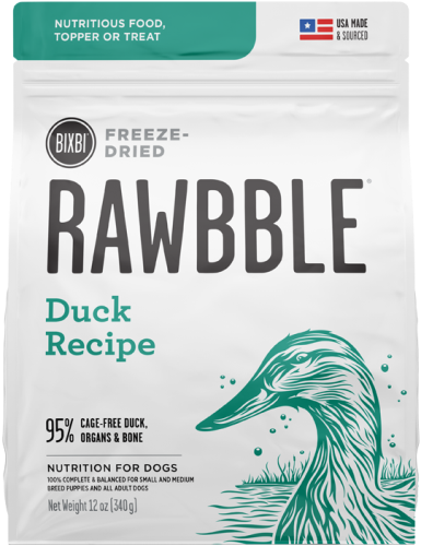 Bixbi Rawbble Raw Freeze-Dried Duck Dog Food