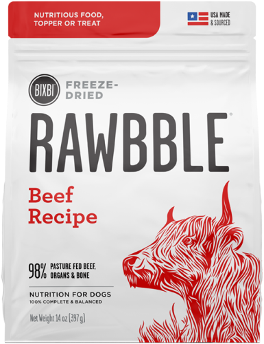 Bixbi Rawbble Raw Freeze-Dried Beef Dog Food