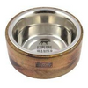 Tall Tails Stainless Steel and Wood Bowl