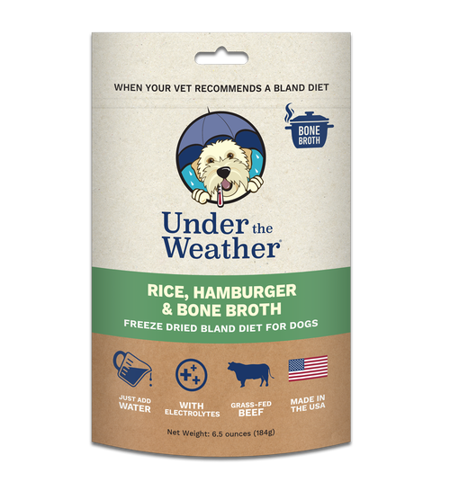 Under The Weather Rice, Hamburger & Bone Broth Bland Diet 6.5oz - Paw Naturals