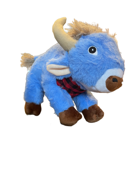 Tall Tails Plush Crunch Blue Ox Squeak Crinkle 10" Dog Toy