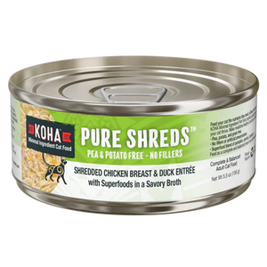 Koha Pure Shreds Canned Cat Food 5.5oz Chicken & Duck - Paw Naturals