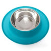 Messy Mutts Single Silicone Feeder with Stainless Bowl 1.5 Cup Blue - Paw Naturals