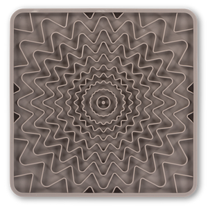 Messy Mutts Framed "Spill Resistant" Silicone Dog Licking Mat 9.5"x9.5" Warm Grey - Paw Naturals