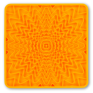 Messy Mutts Framed "Spill Resistant" Silicone Dog Licking Mat 9.5"x9.5" Orange - Paw Naturals