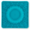 Messy Mutts Framed "Spill Resistant" Silicone Dog Lick Bowl Mat 9.5"x9.5" Blue - Paw Naturals