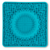Messy Mutts Framed "Spill Resistant" Silicone Dog Lick Bowl Mat 9.5"x9.5" Blue - Paw Naturals