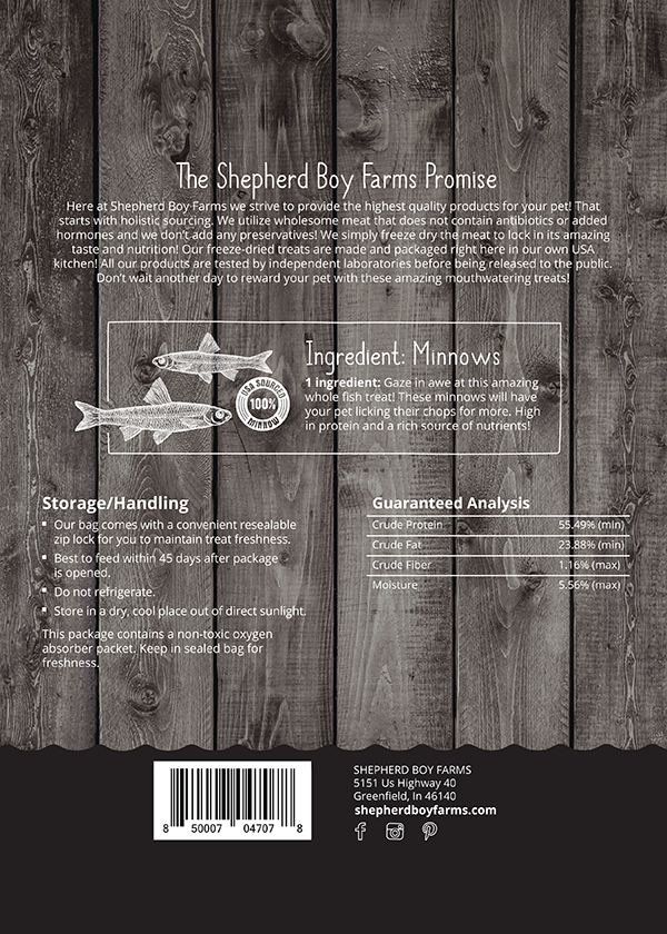 Shepherd Boy Farms Freeze-Dried Minnows Treats