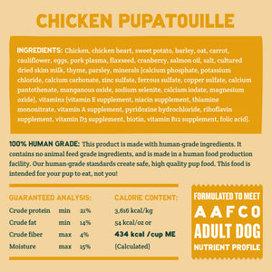 A Pup Above Whole Food Cubies Chicka Pupatouille Dry Dog Food - Paw Naturals