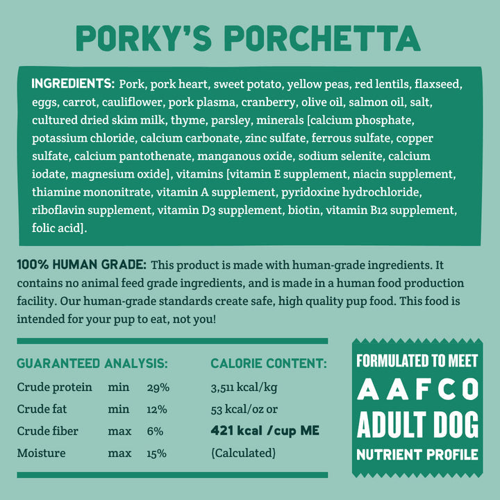 A Pup Above Whole Food Cubies Grain Free Porky's Porchetta Dry Dog Food - Paw Naturals