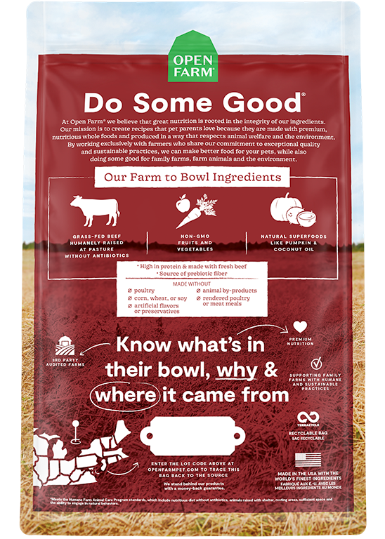 Open Farm Grain-Free Grass-Fed Beef Recipe Dry Dog Food
