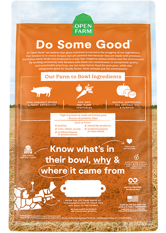 Open Farm Grain-Free Farmer's Market Pork Recipe Dry Dog Food
