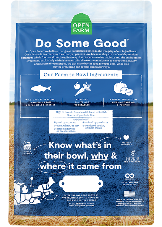 Open Farm Grain-Free Catch of the Season Whitefish Recipe Dry Dog Food