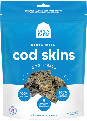Open Farm Dehydrated Cod Skin Treats 2.25oz - Paw Naturals