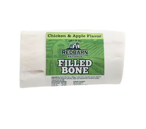 Redbarn Natural Filled Bone Chew Treat for Dogs Chicken & Apple / Small - Paw Naturals