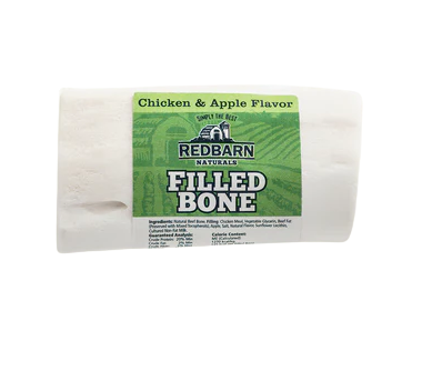 Redbarn Natural Filled Bone Chew Treat for Dogs Chicken & Apple / Small - Paw Naturals