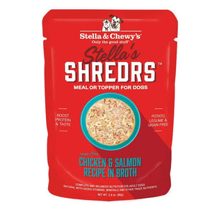 Stella & Chewy's Stella's Shredrs Wet Dog Food Pouches 2.8oz Chicken & Salmon - Paw Naturals
