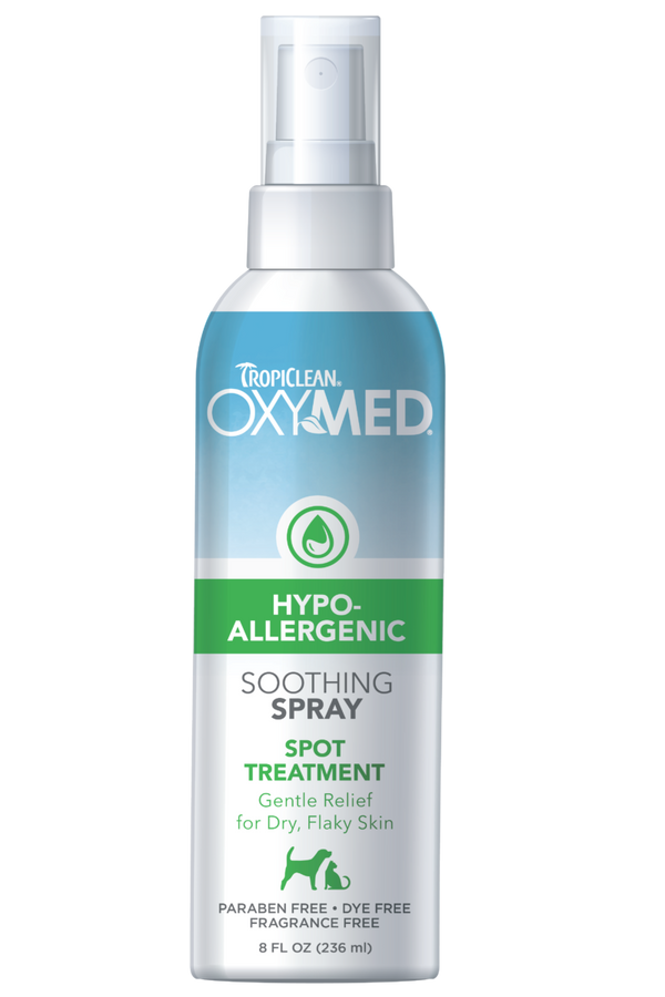 TropiClean OxyMed Hypo-Allergenic Spray for Dogs and Cats 8oz - Paw Naturals