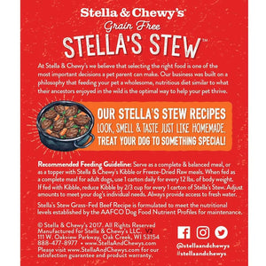 Stella & Chewy's Stews Grass Fed Beef 11oz Canned Dog Food - Paw Naturals