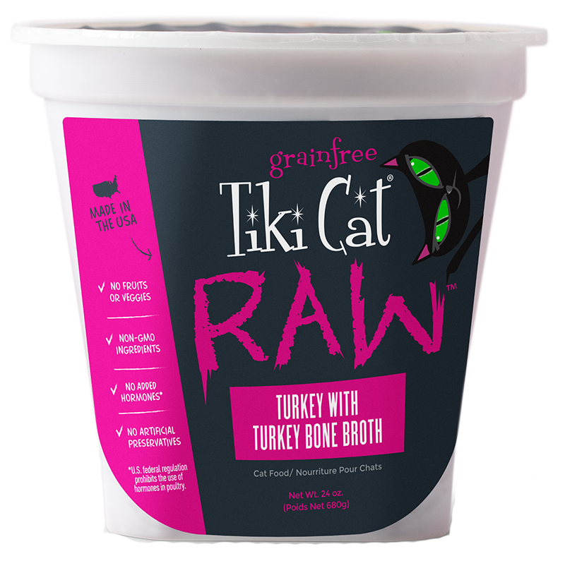 Tiki Pet Raw Frozen Cat Food Raw Turkey 24oz - Paw Naturals