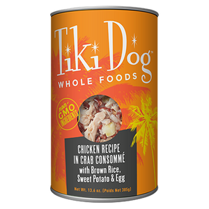 Tiki Pet Luau Whole Food Canned Dog Food 13.6oz Crab Consomme - Paw Naturals