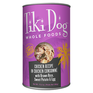 Tiki Pet Luau Whole Food Canned Dog Food 13.6oz Chicken Consomme - Paw Naturals