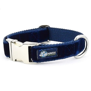 2 Hounds Design Swiss Velvet Essential Dog Collar Navy Blue / Small (10-14") Collar - Paw Naturals
