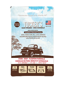 Tucker's Pork, Beef, & Pumpkin Raw Frozen Dog Food 6lb - Paw Naturals