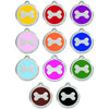 Red Dingo Enamel Pet ID Tag - 1BN - Cartoon Bone Hot Pink / Large - Paw Naturals