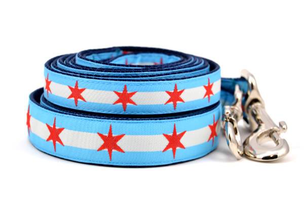 Six Point Pet Chicago Flag Collar & Leash