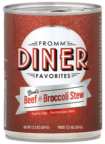 Fromm Diner Bud's Beef & Broccoli Stew Canned Dog Food 12.5oz - Paw Naturals