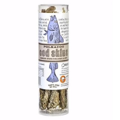 PolkaDog Bakery Cod Skins Jerky Dog Treats Tube