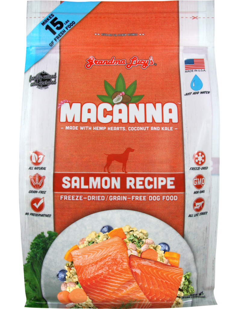 Grandma Lucy's Macanna Salmon Freeze-Dried Dog Food 1lb - Paw Naturals