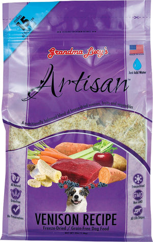 Grandma Lucy's Artisan Venison Freeze-Dried Dog Food 3lb - Paw Naturals