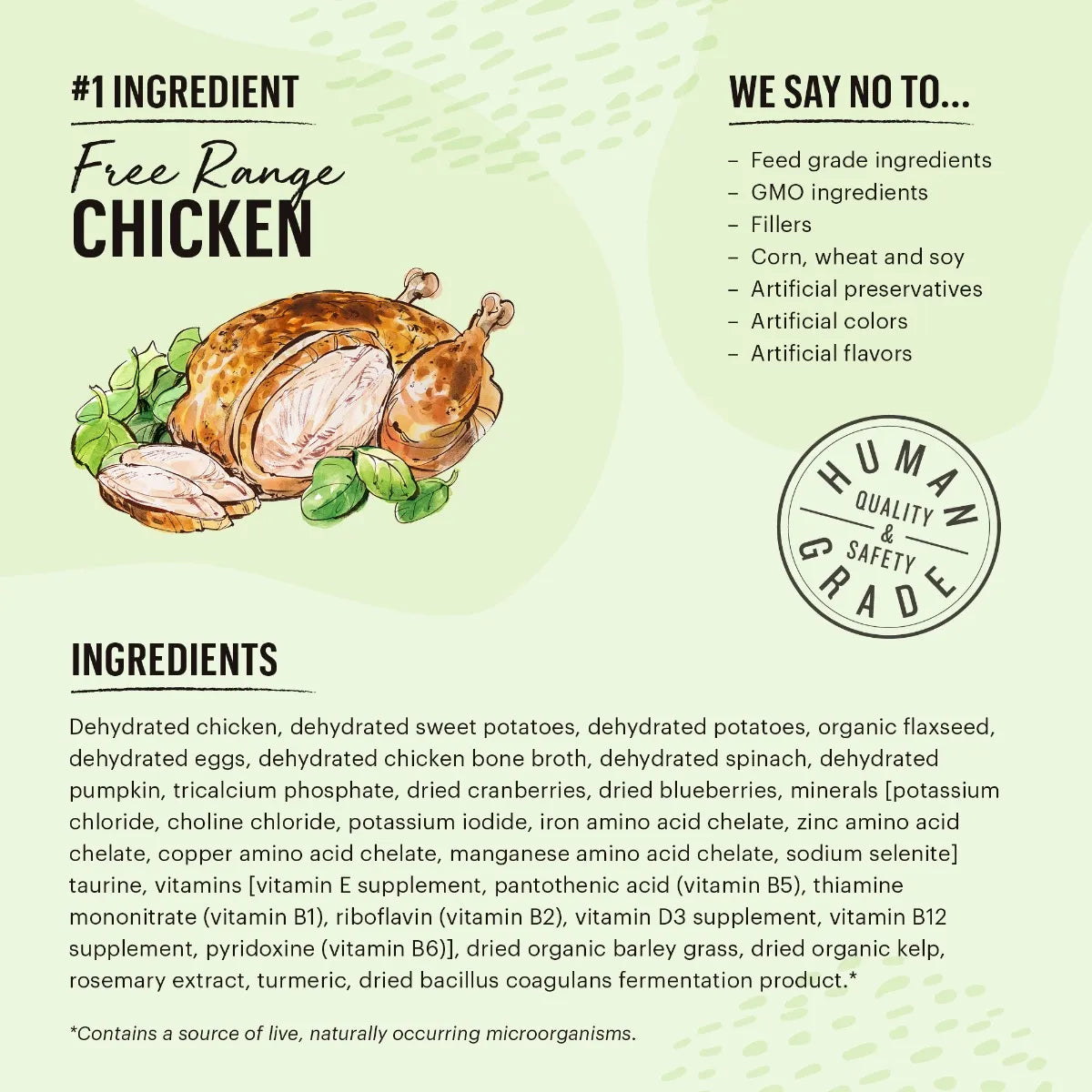 Honest Kitchen Grain Free Chicken Dehydrated Cat Food