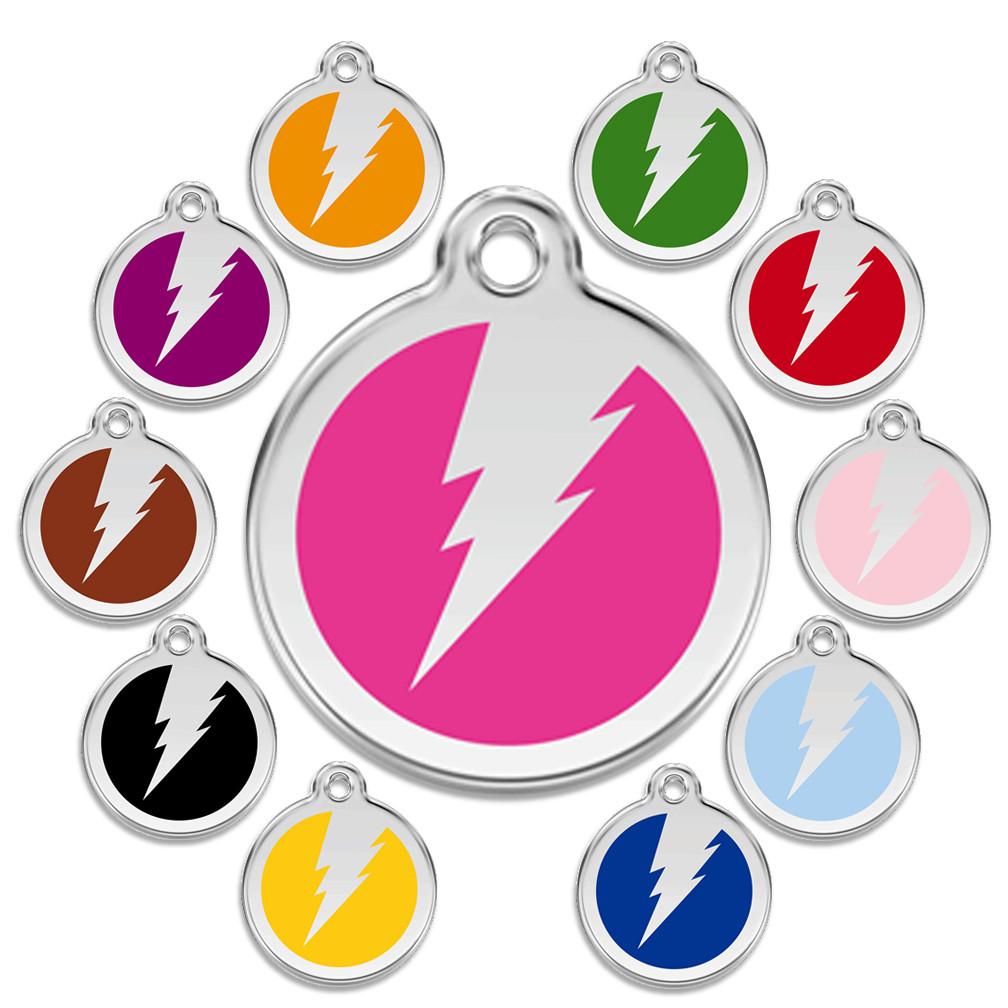 Red Dingo Enamel Pet ID Tag - 1ZF - Flash Black / Large - Paw Naturals