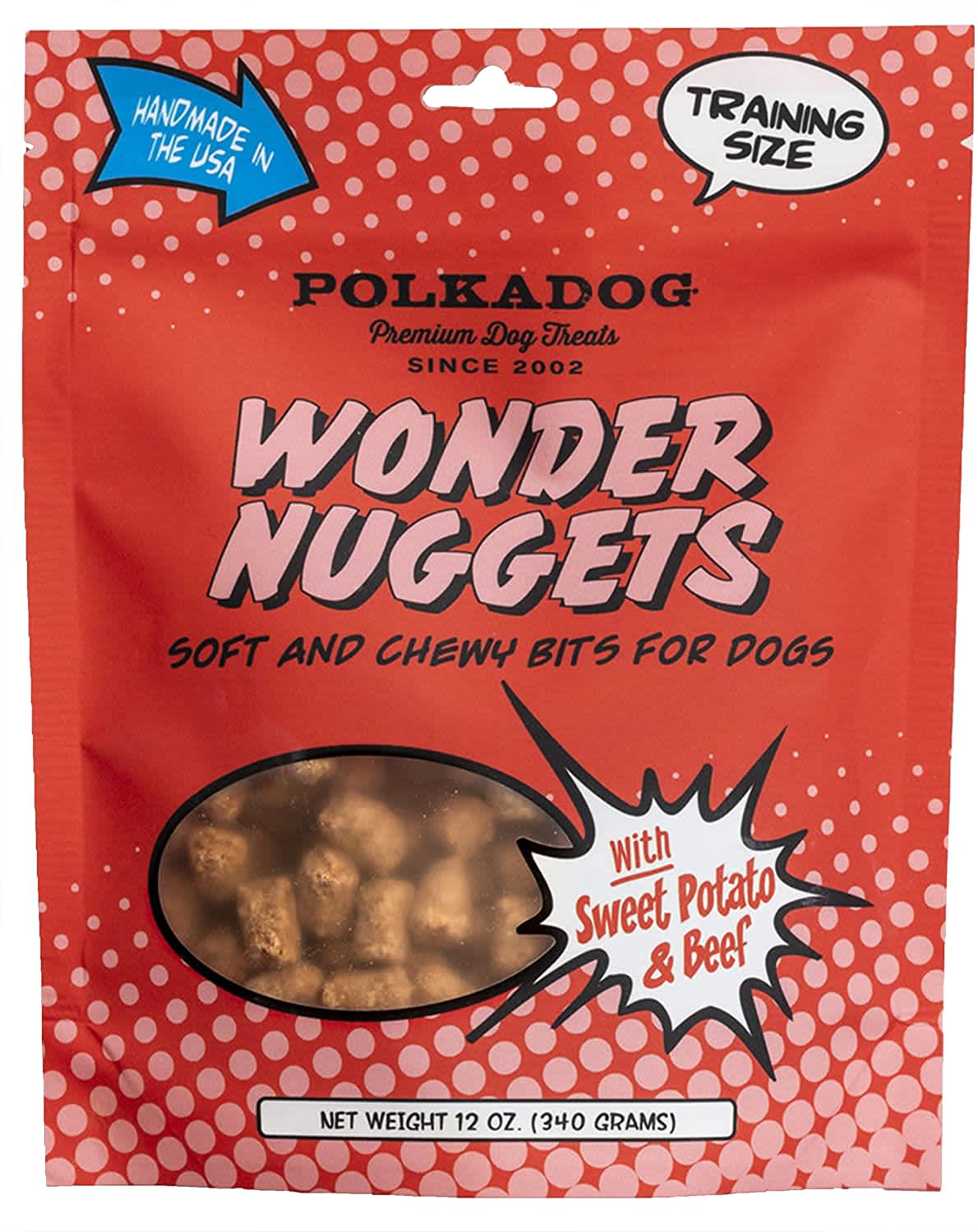 PolkaDog Bakery Wonder Nuggets Training Treats 12oz Beef - Paw Naturals