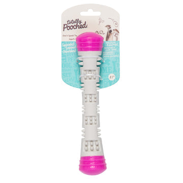 Messy Mutts Totally Pooched Chew n' Squeak Stick Dog Toy