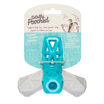 Messy Mutts Totally Pooched Squeak n' Stuff Foam Rubber Dog Toy