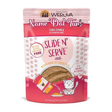 Weruva Slide N' Serve Wet Cat Food Pouch Name Dat Tuna / 2.8oz - Paw Naturals