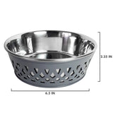 Jojo Modern Pets Eco-friendly Stainless Steel Farmhouse Dog Bowl Gray
