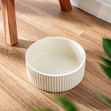 Park Life Designs JARDIN Ribbed Pet Bowl Collection with Modern Matte Exterior