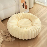 PAWPAW Faux Fur Round Pet Bed